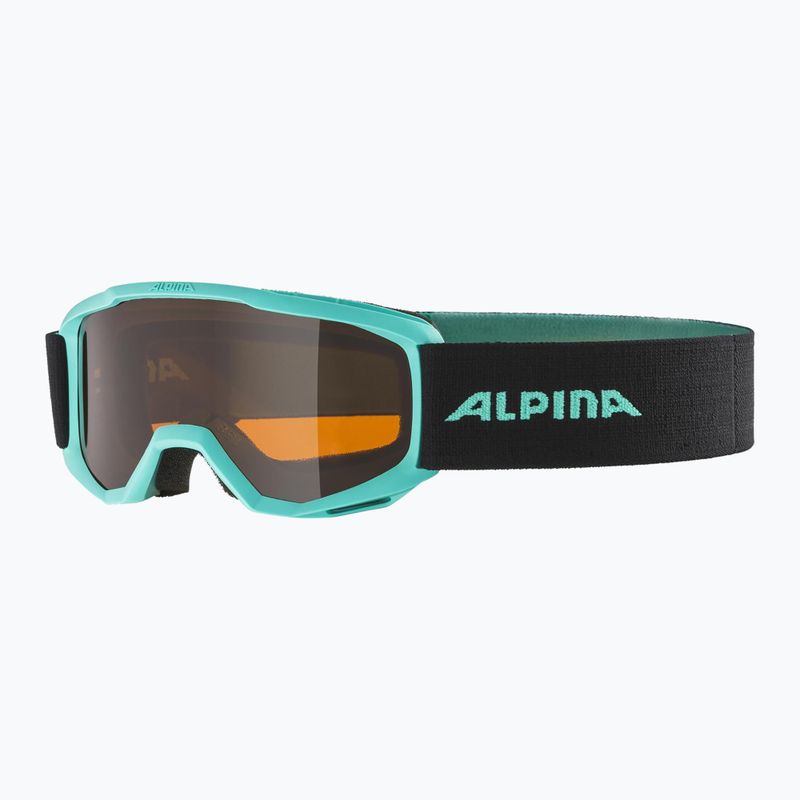 Skibrille Kinder Alpina Piney aqua matt/ orange 5