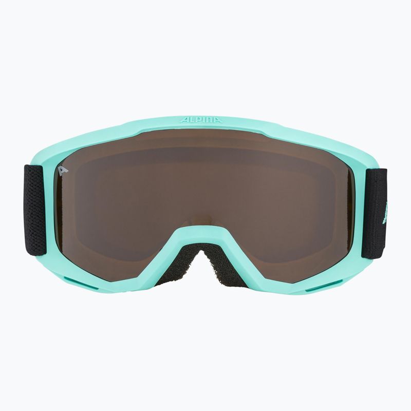 Skibrille Kinder Alpina Piney aqua matt/ orange 6