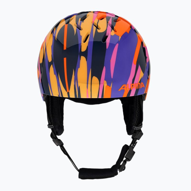 Alpina Kinderskihelm Pizi rosa orange/blau glänzend 2