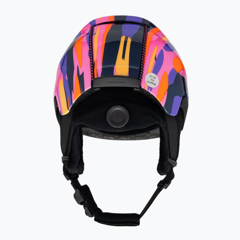 Alpina Kinderskihelm Pizi rosa orange/blau glänzend 3