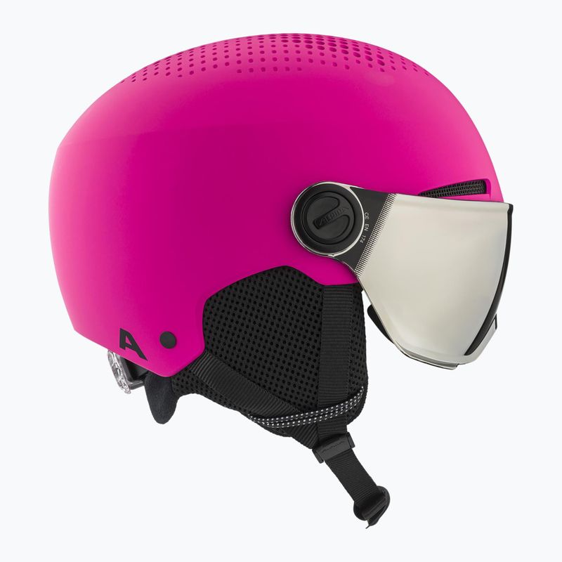 Alpina Kinderskihelm Zupo Visor Q-Lite rosa matt 4