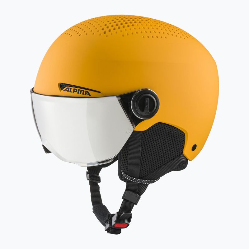 Alpina Kinderskihelm Zupo Visor Q-Lite gebrannt/ gelb matt