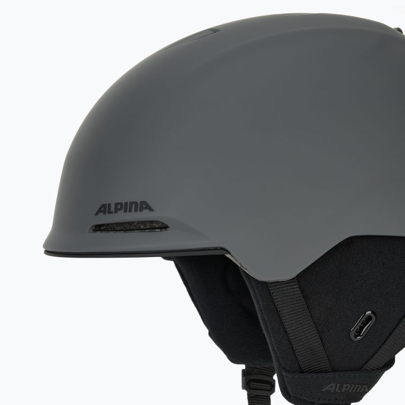 Skihelm Alpina Brix midnight/ grey matt 7