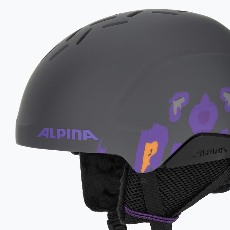 Skihelm Kinder Alpina Pizi midnight/ grey leo matt 7
