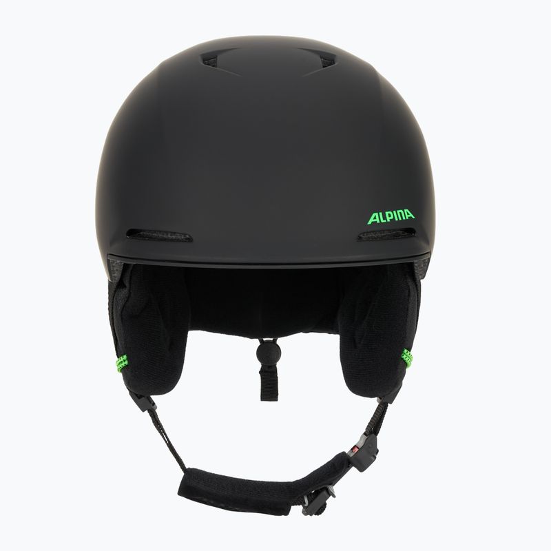 Skihelm Kinder Alpina Brix black/ neon matt 2