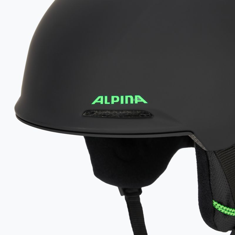 Skihelm Kinder Alpina Brix black/ neon matt 7