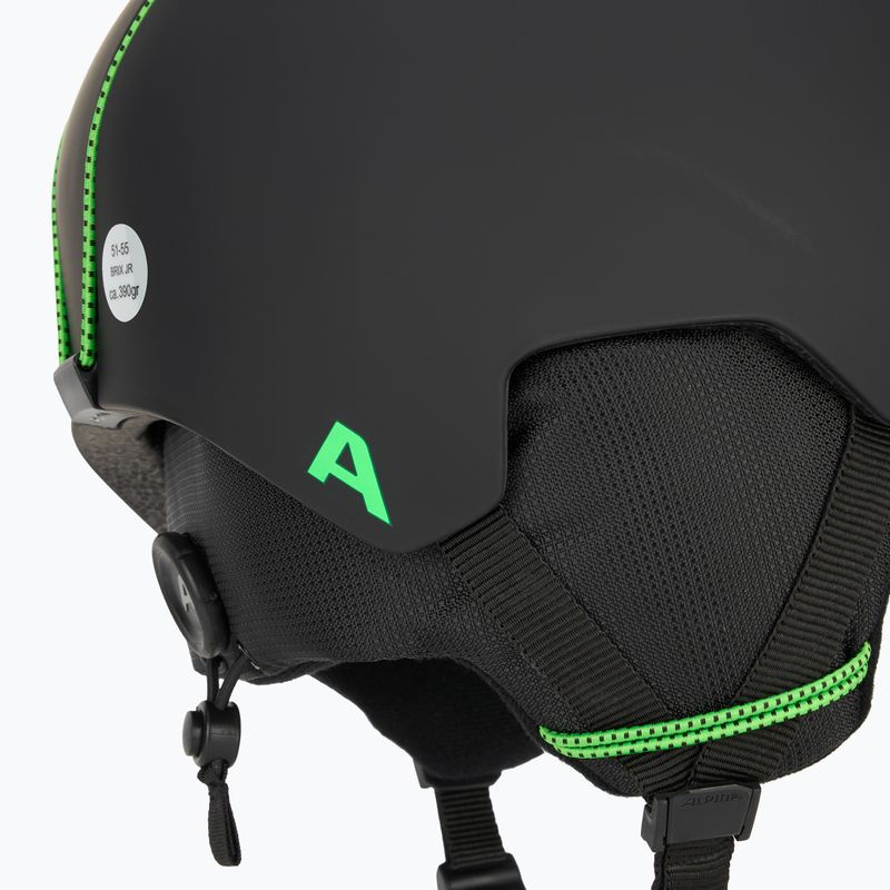 Skihelm Kinder Alpina Brix black/ neon matt 9