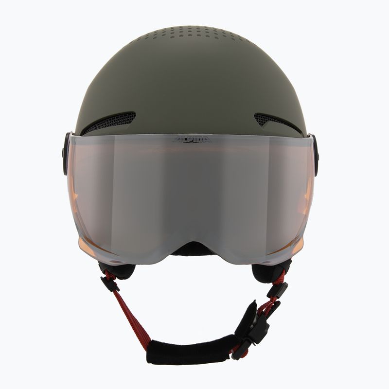 Skihelm Kinder Alpina Zupo Visor Q-Lite olive/ red matt 2