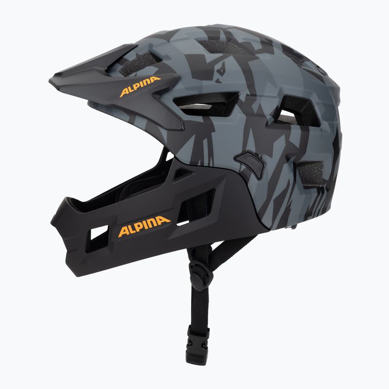 Alpina Kinderfahrradhelm Rupi schwarz camo/orange matt 3