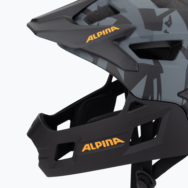 Alpina Kinderfahrradhelm Rupi schwarz camo/orange matt 7