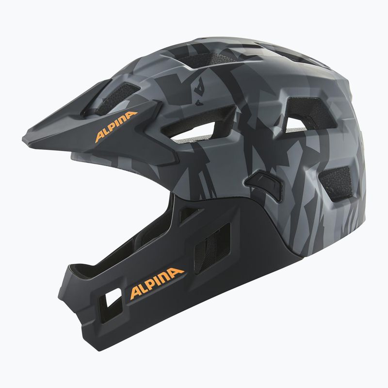 Alpina Kinderfahrradhelm Rupi schwarz camo/orange matt 4