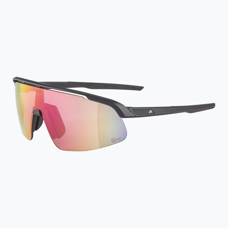 Alpina Turbo Pro S Q-Lite schwarz-metallic matt/rosa Spiegel-Sonnenbrille 5