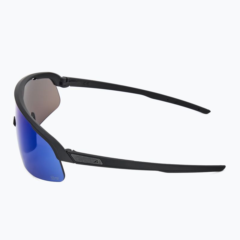 Alpina Turbo Pro S Q-Lite schwarz matt/ blau verspiegelt Sonnenbrille 4