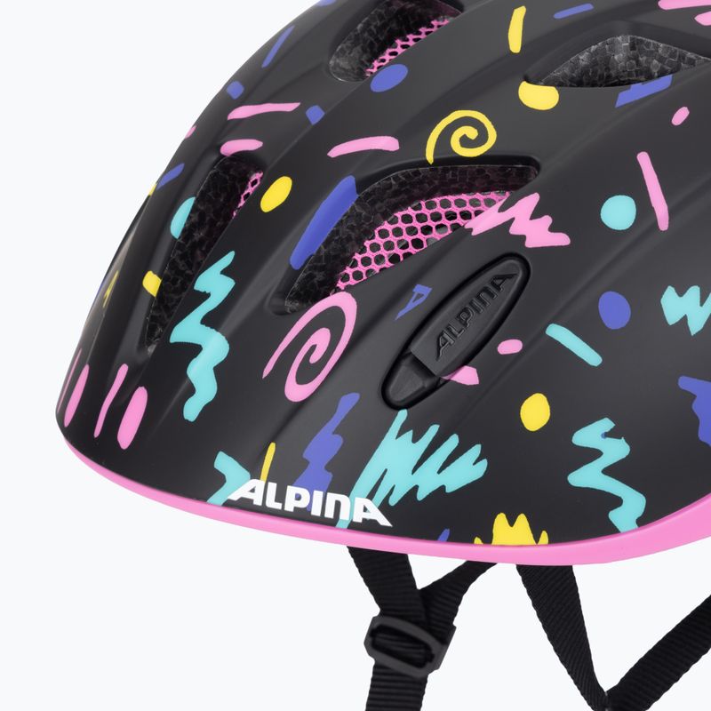 Kinderfahrradhelm Alpina Ximo Flash schwarz konfetti matt 7