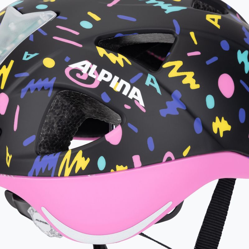 Kinderfahrradhelm Alpina Ximo Flash schwarz konfetti matt 9