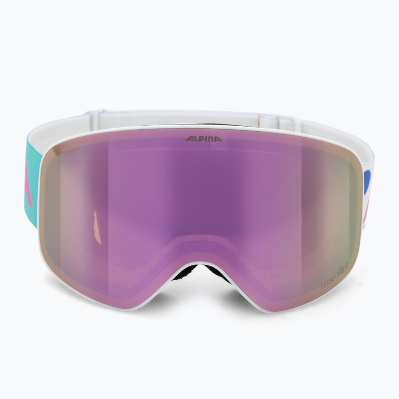 Skibrille Kinder Alpina Fernie Q-Lite white/confetti matt 2