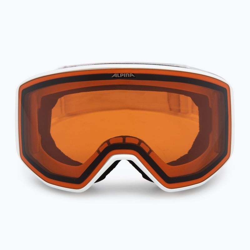 Skibrille Alpina Venet white/rose matte/orange 2