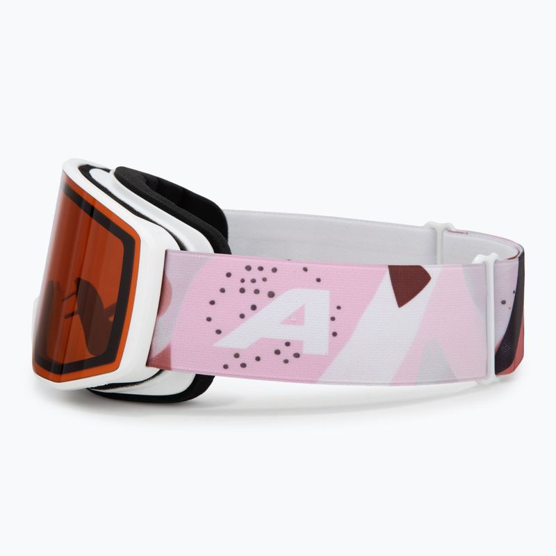 Skibrille Alpina Venet white/rose matte/orange 4