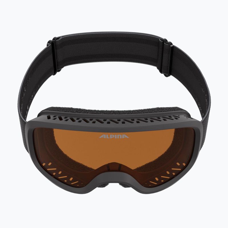 Kinder-Skibrille Alpina Piney 2.0 black matte/orange 4
