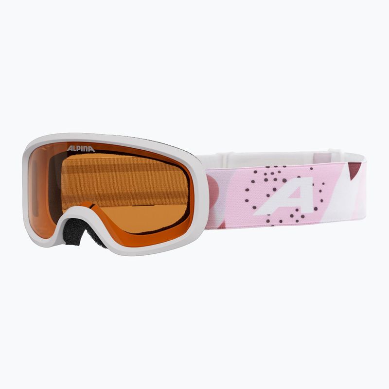 Kinder-Skibrille Alpina Piney 2.0 white/rose matt/orange