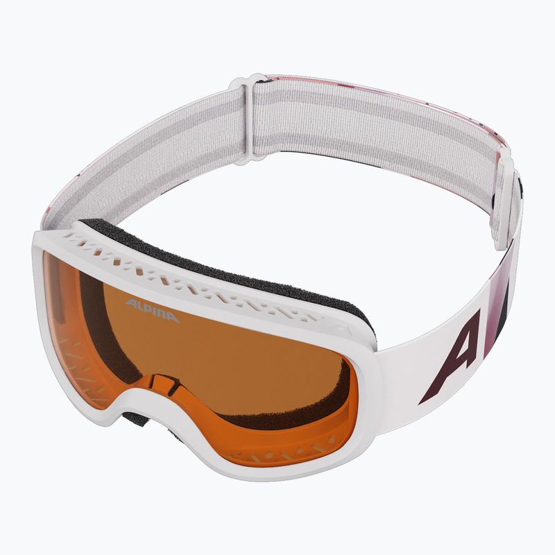 Kinder-Skibrille Alpina Piney 2.0 white/rose matt/orange 3