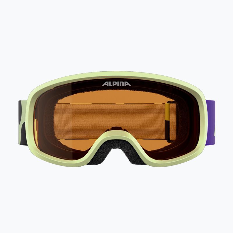 Kinder-Skibrille Alpina Piney 2.0 sunny/lime matte/orange 2
