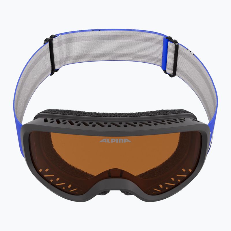 Kinder-Skibrille Alpina Piney 2.0 blue matt/orange 5