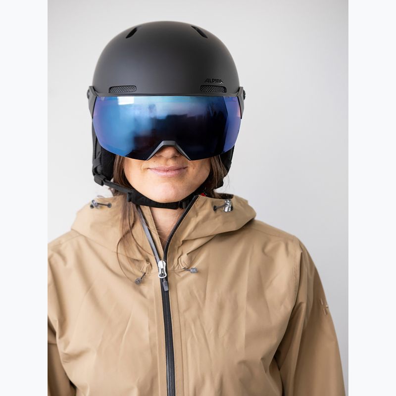 Skihelm Alpina Arber 2 Visor Q-Lite black matte 7