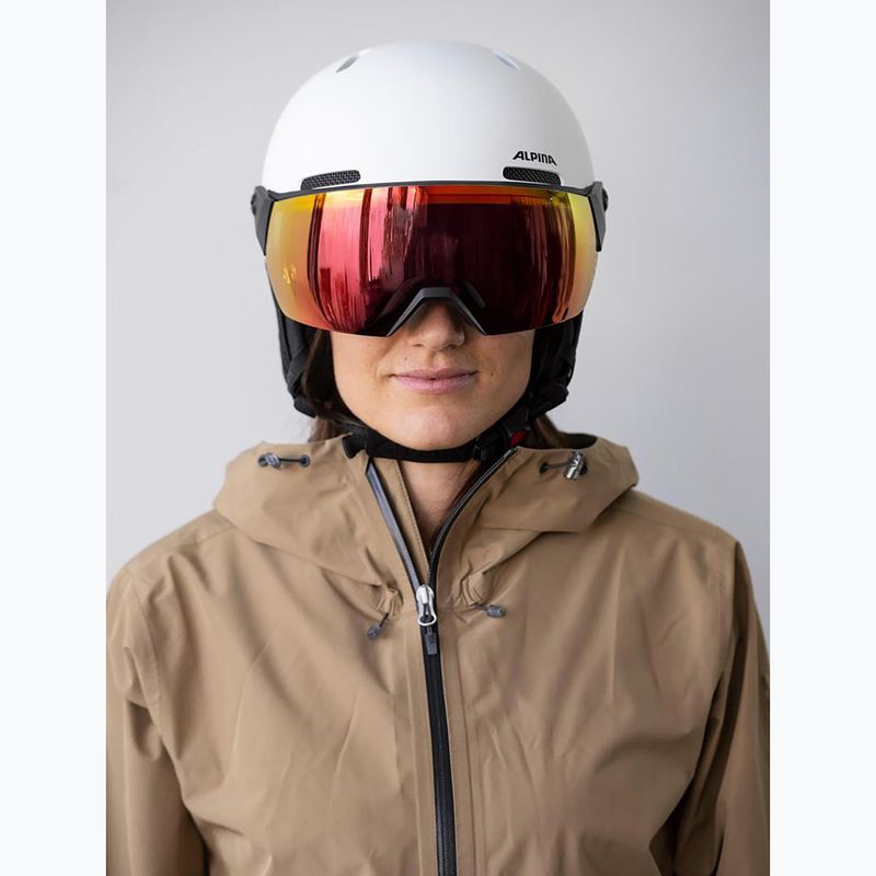 Skihelm Alpina Arber 2 Visor Q-Lite white matt 7