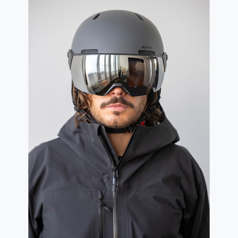 Skihelm Alpina Arber 2 Visor Q-Lite midnight grey 5
