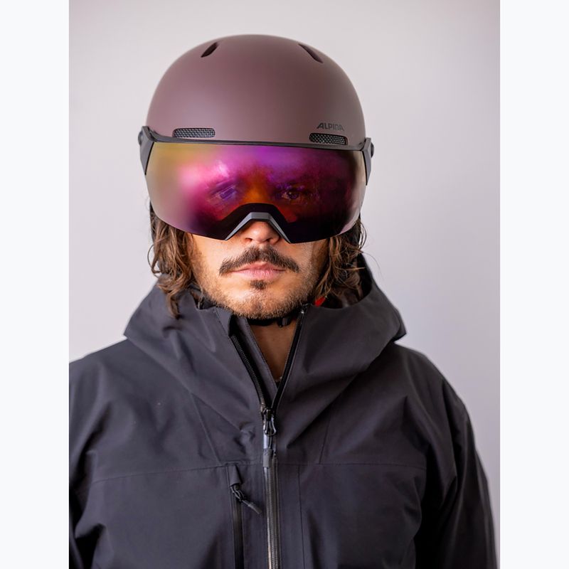Skihelm Alpina Arber 2 Visor Q-Lite ox brown matt 5