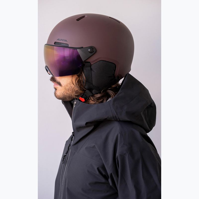 Skihelm Alpina Arber 2 Visor Q-Lite ox brown matt 6