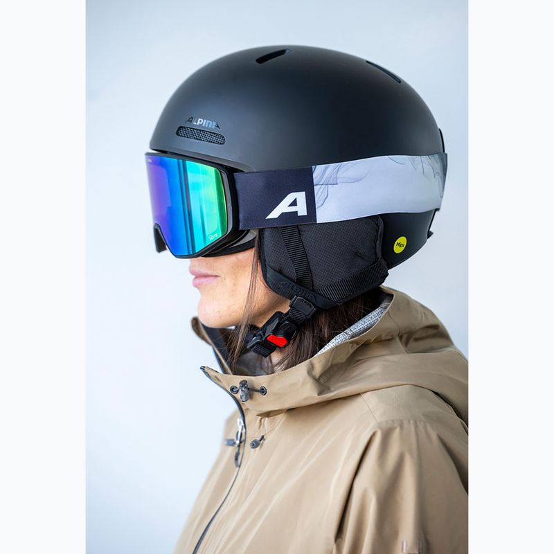 Skibrille Alpina Venet Q-Lite black/green matt 4