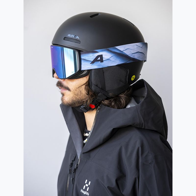 Skibrille Alpina Venet M Q-Lite  black/blue matt 5