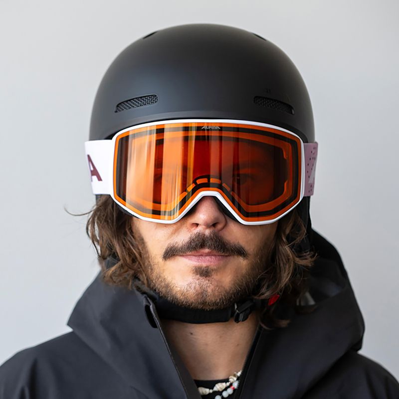 Skibrille Alpina Venet M white/rose matt 8