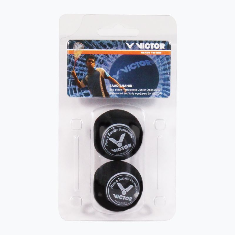 VICTOR Squashball Blau 2 Stück schwarz.