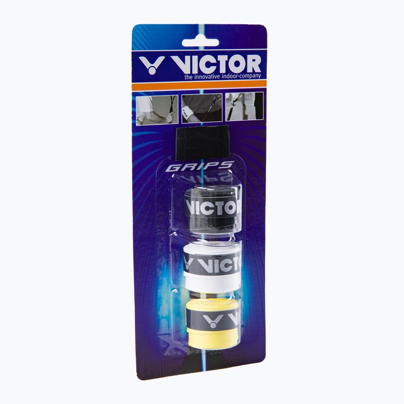 Badmintonschlägerbandagen VICTOR Overgrip Pro 3 Stück schwarz 171802