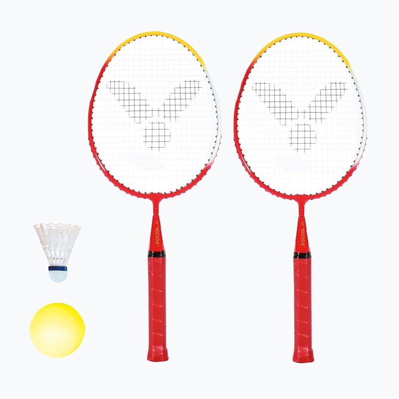 Kinder-Badmintonset VICFUN Mini Badminton rot/gelb 7