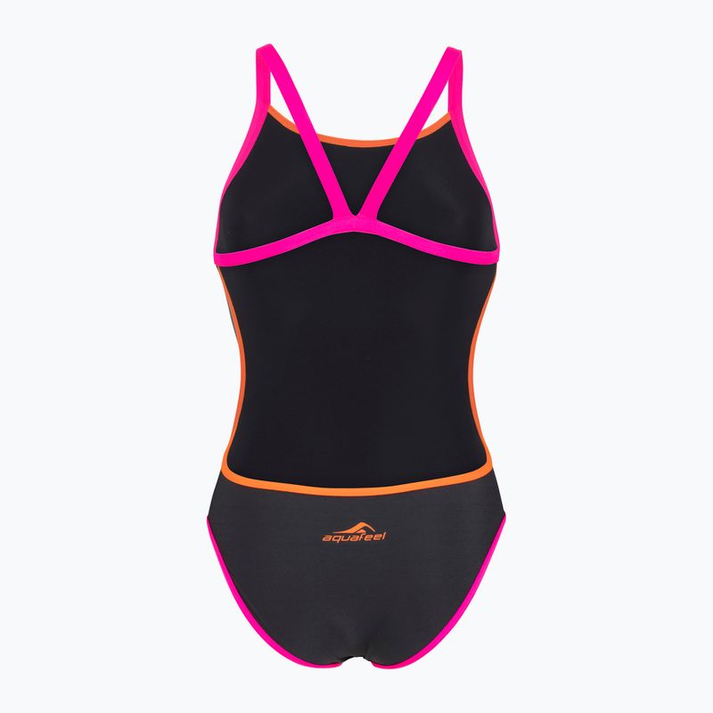 Einteiler Badeanzug Damen aquaFeel Training V-Back gray / smoke 2