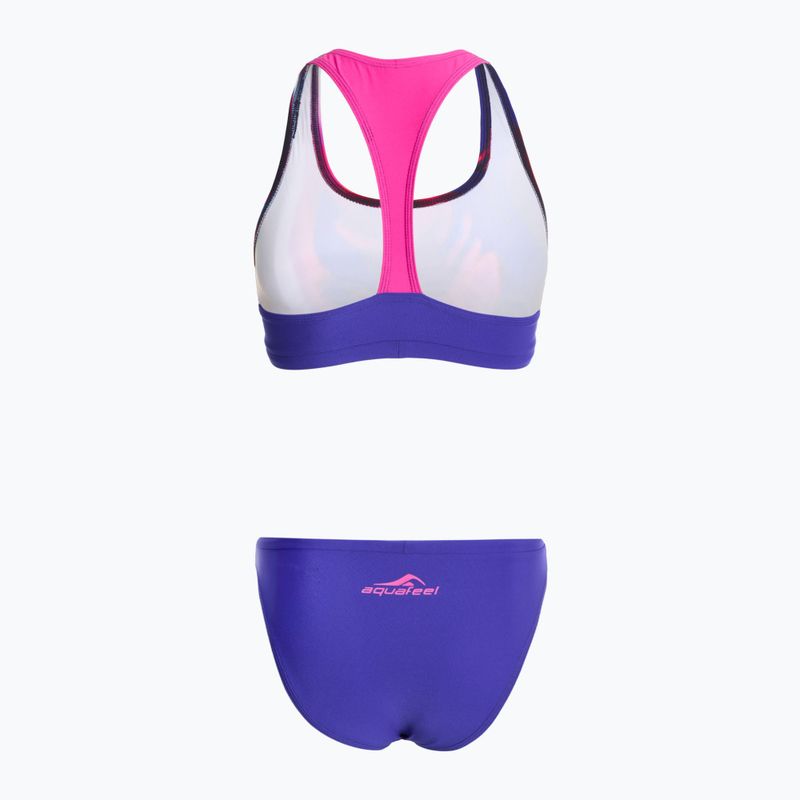 Bikini Damen aquafeel Racerback blue pink flames 2