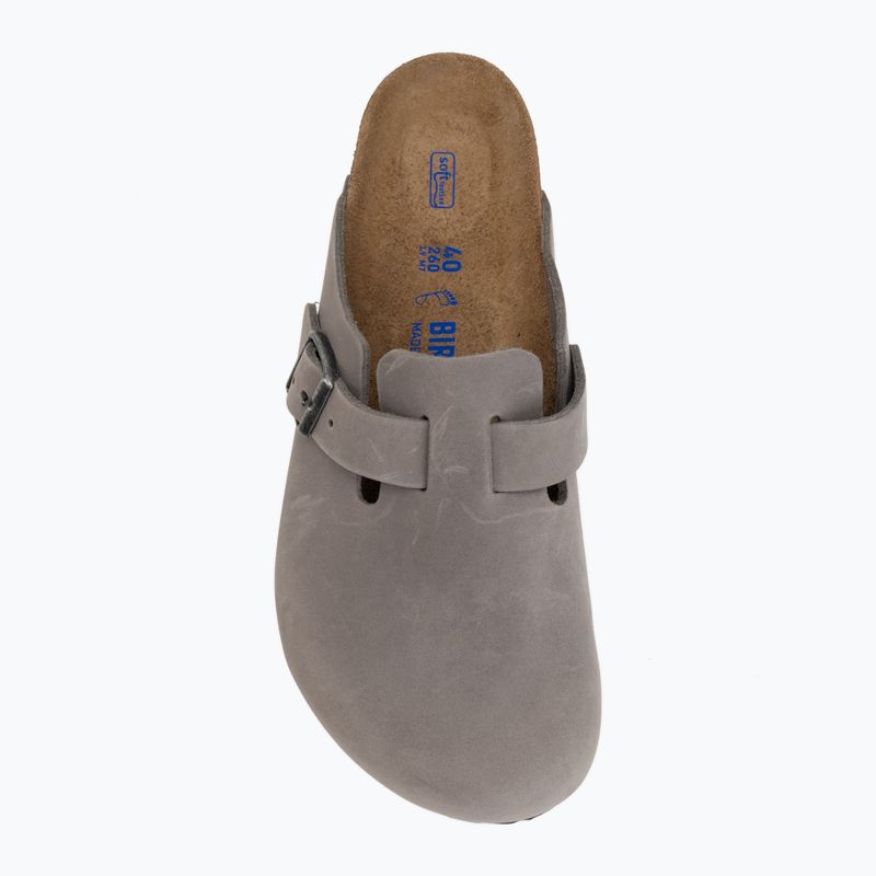 Schlappen BIRKENSTOCK Boston Soft Footbed Oiled Leather Regular iron 5