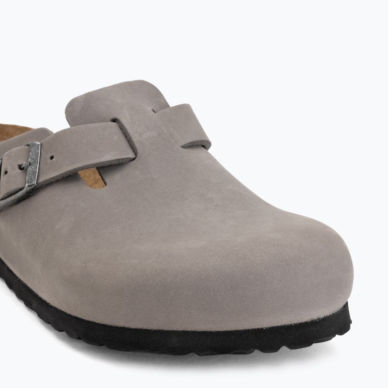 Schlappen BIRKENSTOCK Boston Soft Footbed Oiled Leather Regular iron 7