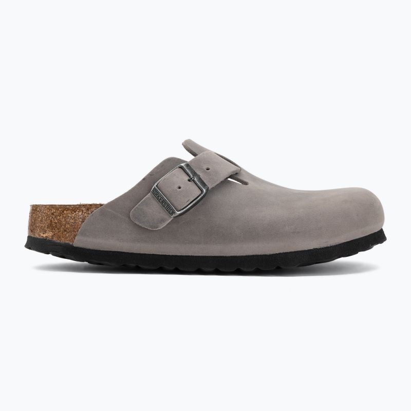 Schlappen BIRKENSTOCK Boston Soft Footbed Oiled Leather Narrow iron 2