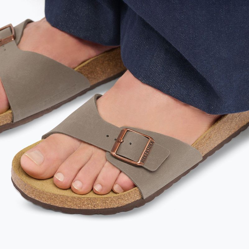 Damenpantoletten BIRKENSTOCK Madrid Birkibuc Regular stone 10