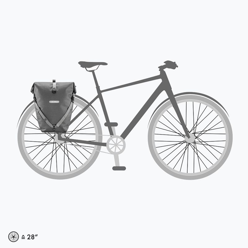 Fahrradtasche Ortlieb Hinten Back-Roller Urban Line grau O-F552 14