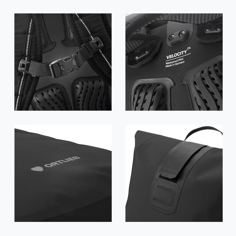 Rucksack Ortlieb Velocity Tidura Strong 23L black 9