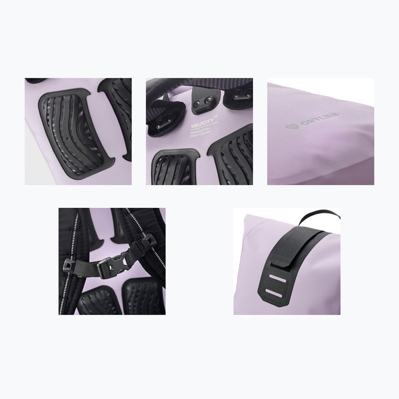 Rucksack ORTLIEB Velocity Tidura Strong 23 l Lavendel 9
