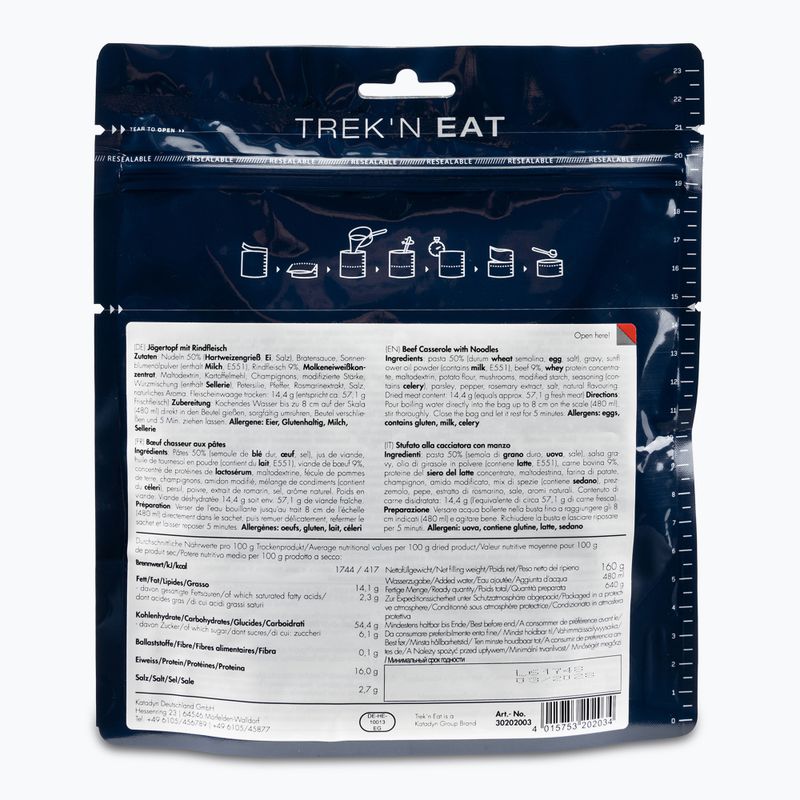Trek'n Eat gefriergetrocknete Lebensmittel Jagdgericht mit Rindfleisch und Nudeln 3223 2