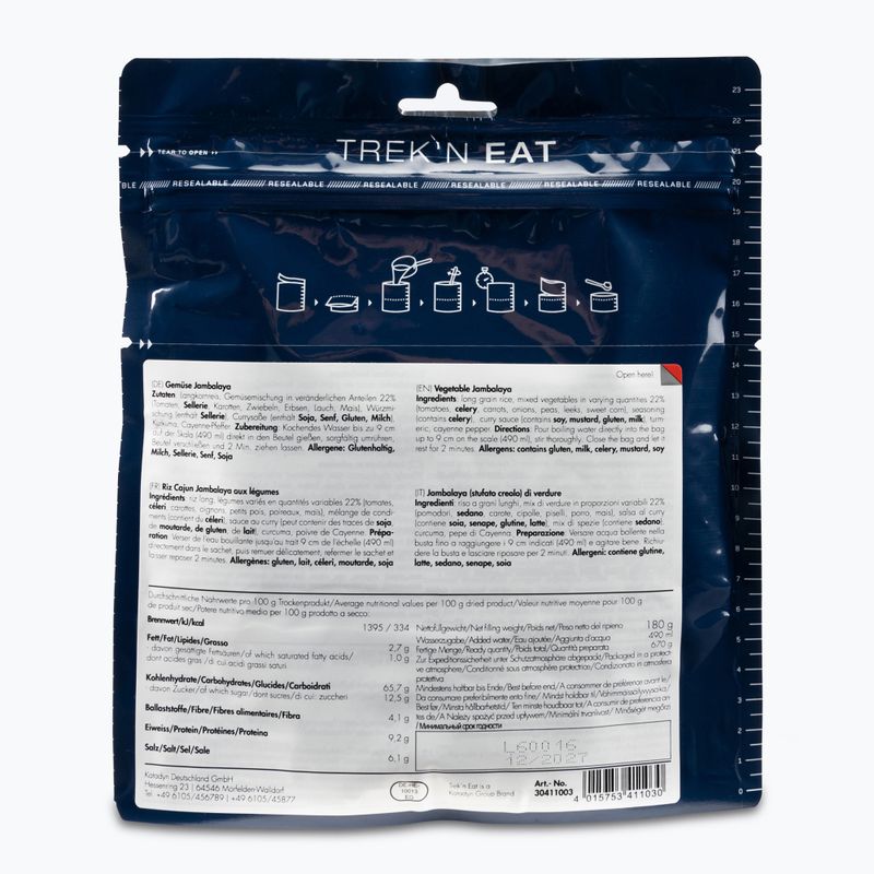 Gefriergetrocknete Lebensmittel Trek'n Eat Vegetable Jambalaya 34113 2