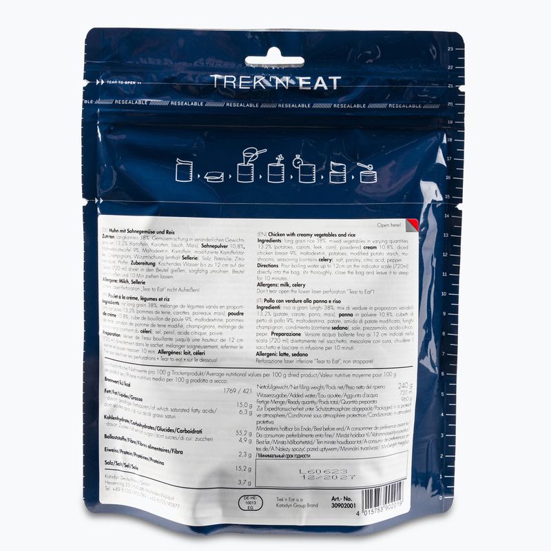 Gefriergetrocknete Lebensmittel Trek'n Eat Hähnchen in Sahnesauce mit Gemüse und Reis PS1+ 2